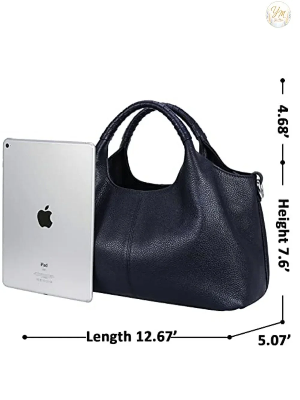 Genuine Cowhide Leather Satchel Hobo Bag Crossbody Shoulder Tote with